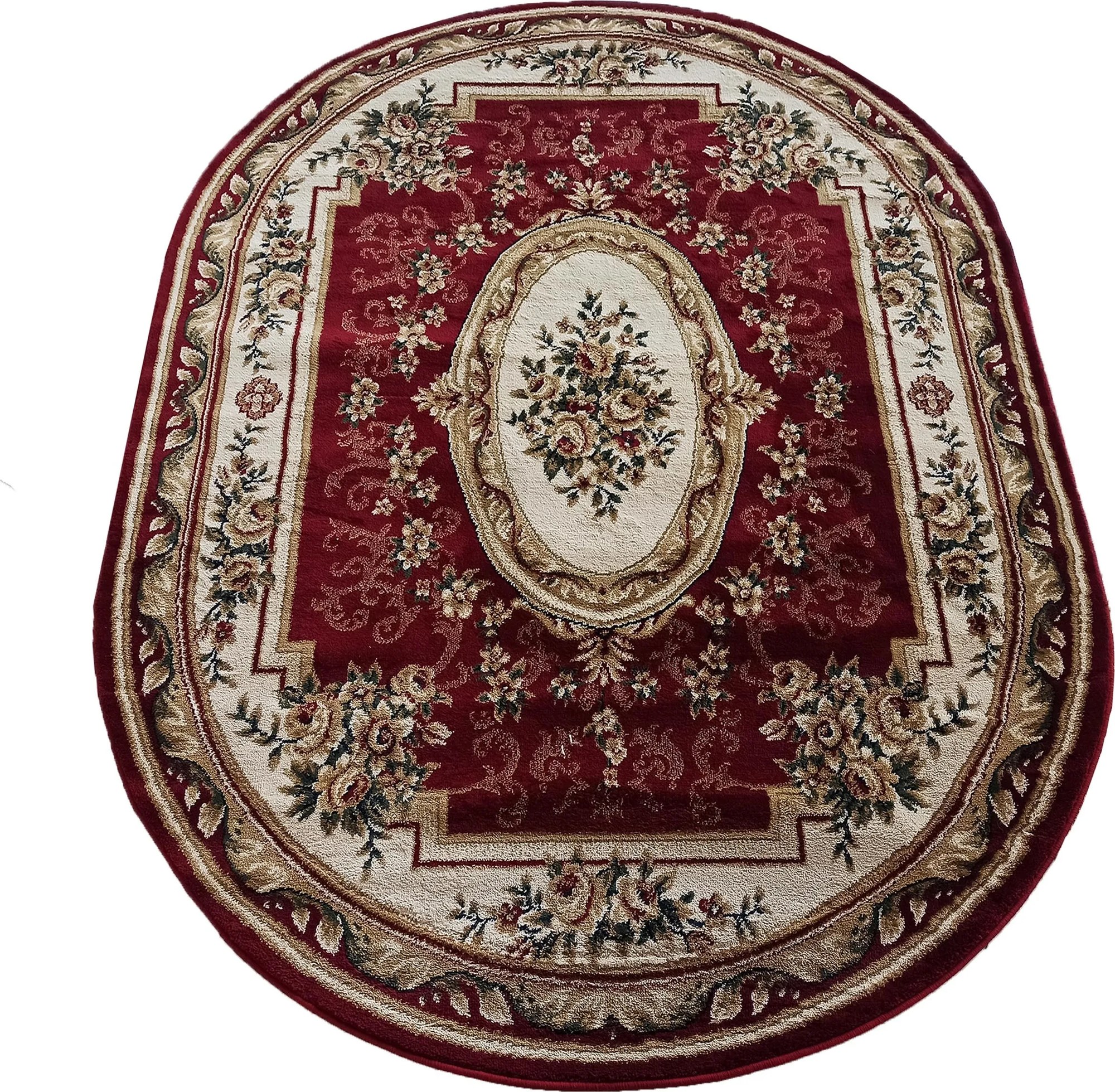 DY Červený oválny koberec s orientálnym vzorom Exclusiv 04 N Rozmer: 200x290 cm