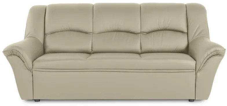 Kožená pohovka 3 DUBAJ LUX, béžová (k-10)