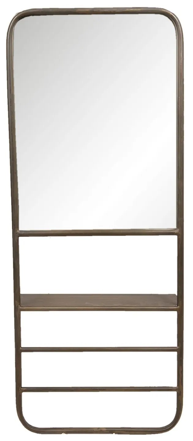 Zrkadlo s policou a vešiakom Tempeste - 40 * 14 * 100 cm