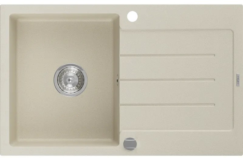 Mexen Bruno - drez granitový 79,5x49,5cm, 1-komorový, béžová, 6513791010-69