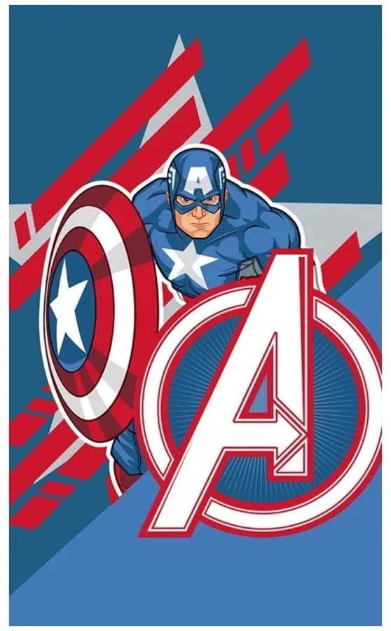 Detský uterák Avengers - motív Kapitán Amerika - 100% bavlna - 30 x 50 cm