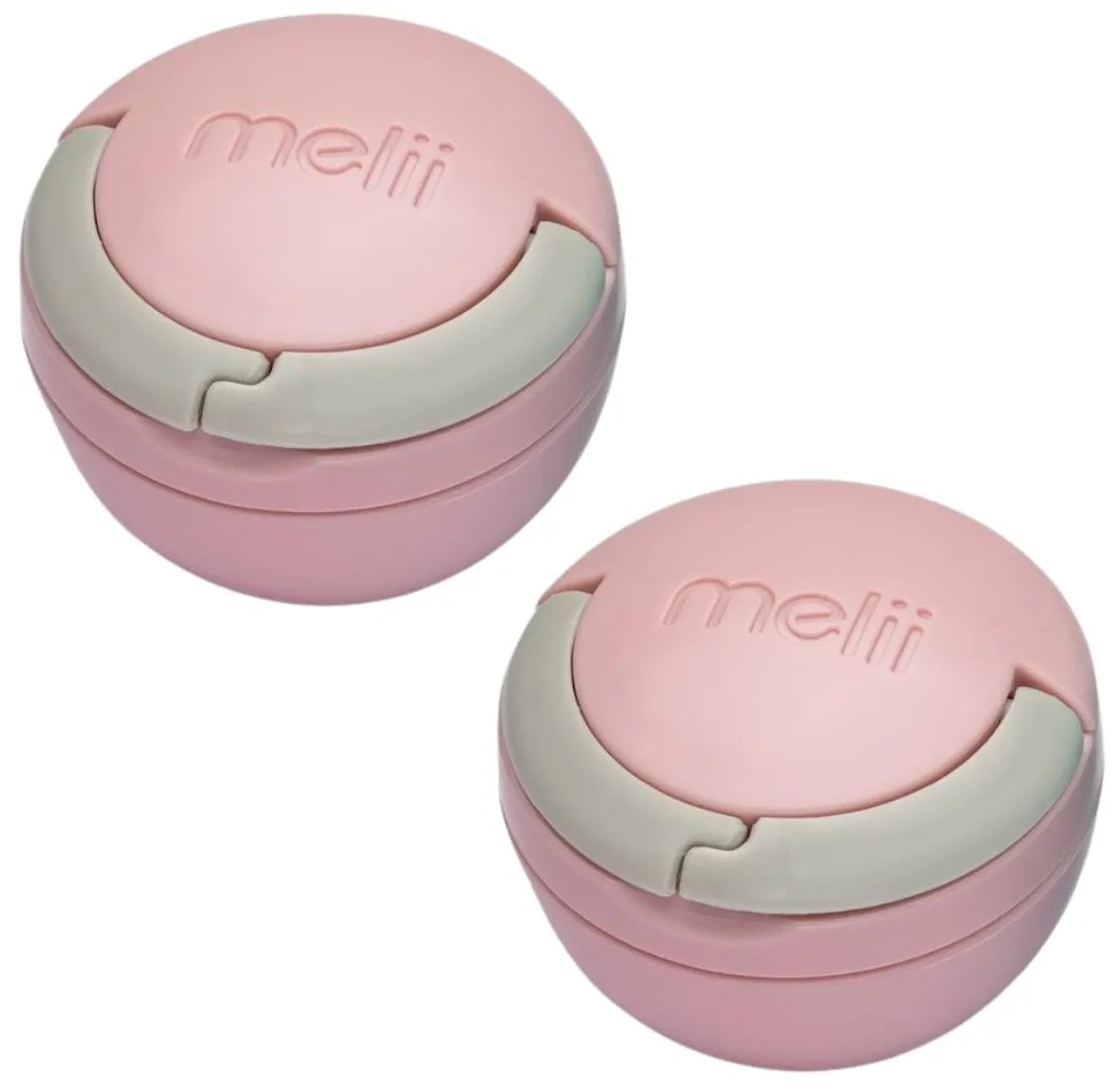 Škatuľky na cumlík 2 ks - ružová/sivá