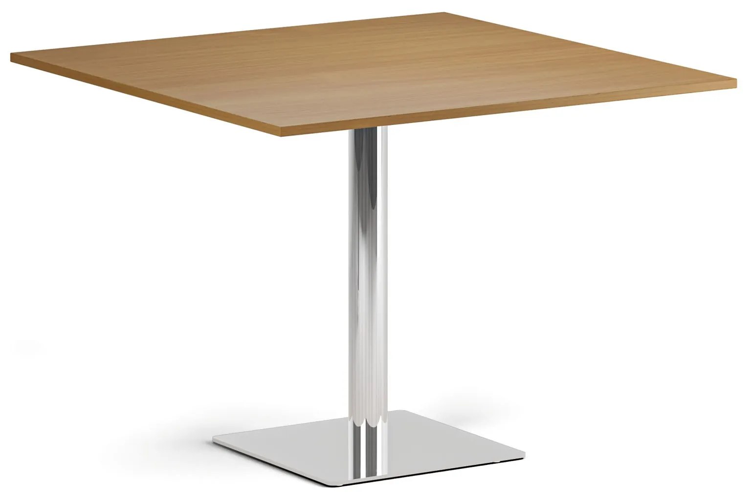Konferenčný stolík ENZO, 100x100 cm, chróm podnož, buk