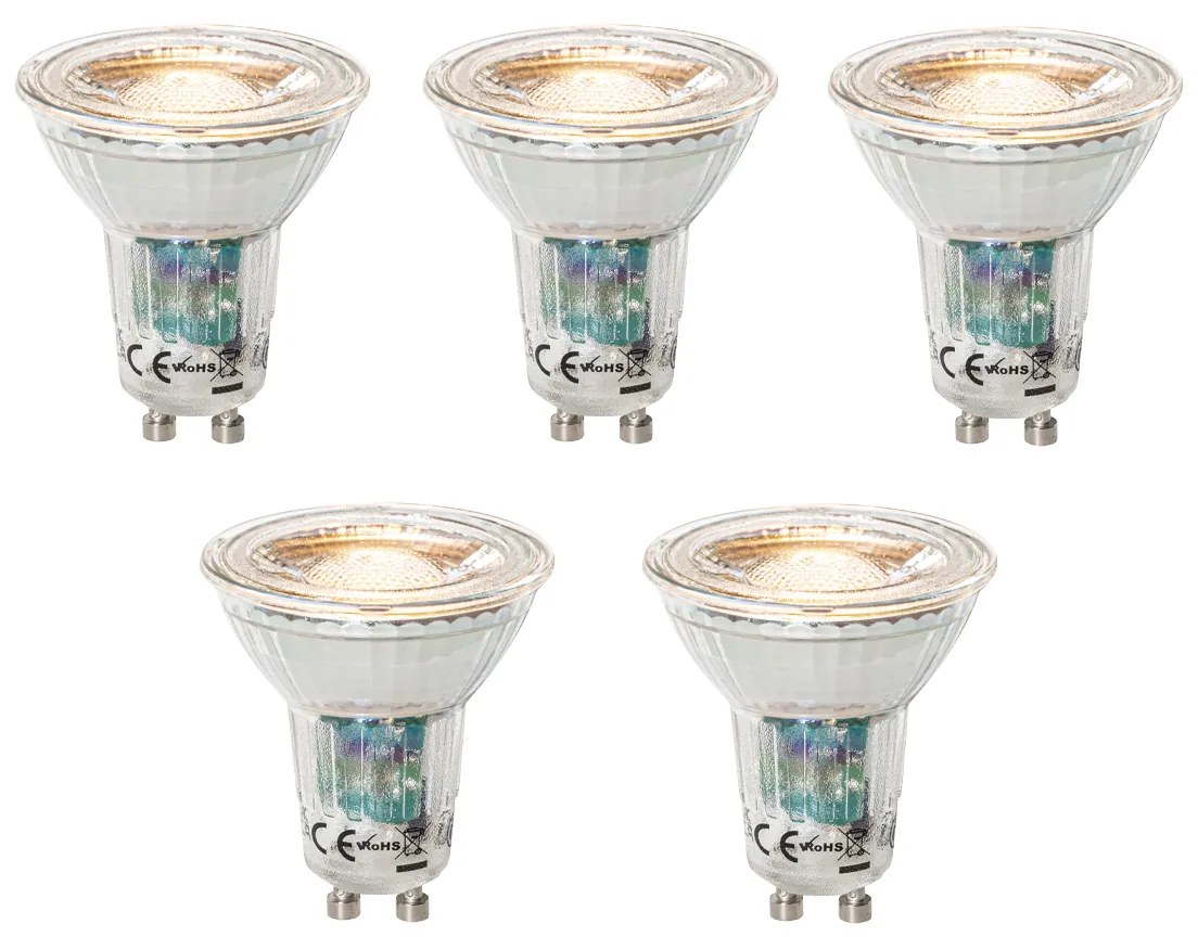 Sada 5 ks GU10 dimbare LED lamp 3W 200 lm 2200 - 6500K