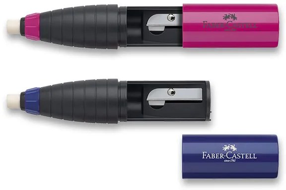 Strúhadlo Faber-Castell so stieracou gumou - mix farieb