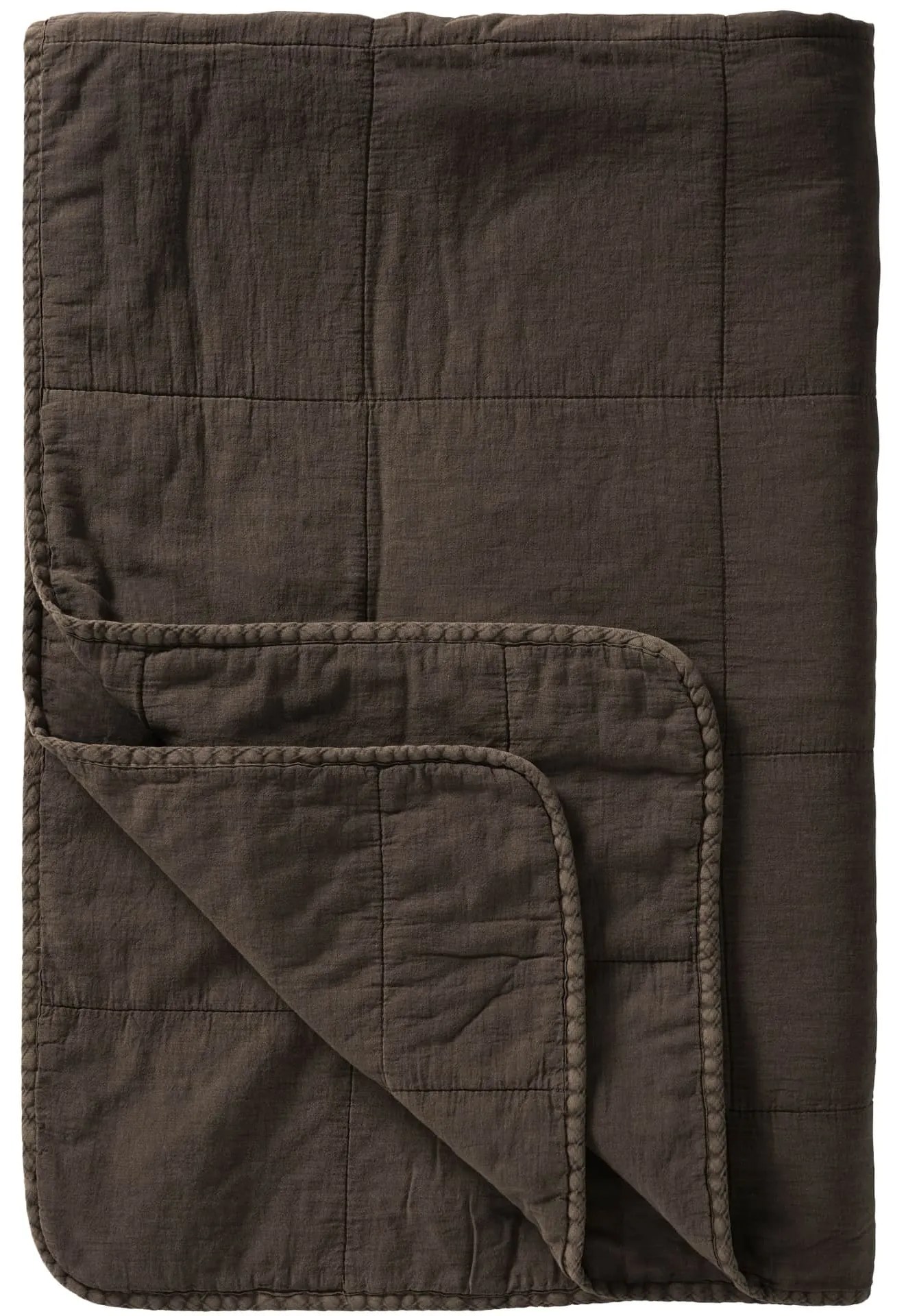 Ib Laursen Prešívaný prehoz Chocolate 130 x 180 cm