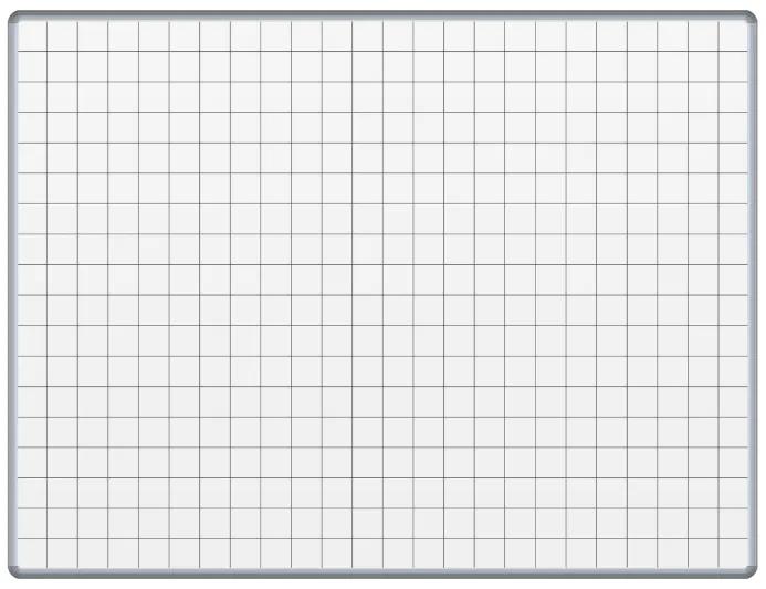 Biela keramická popisovacia tabuľa s potlačou ekoTAB, 1200 x 1000 mm, štvorce / raster