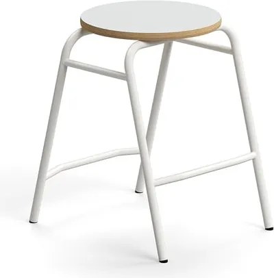 Stolička ALTUS, výška 510 mm, biela/šedá