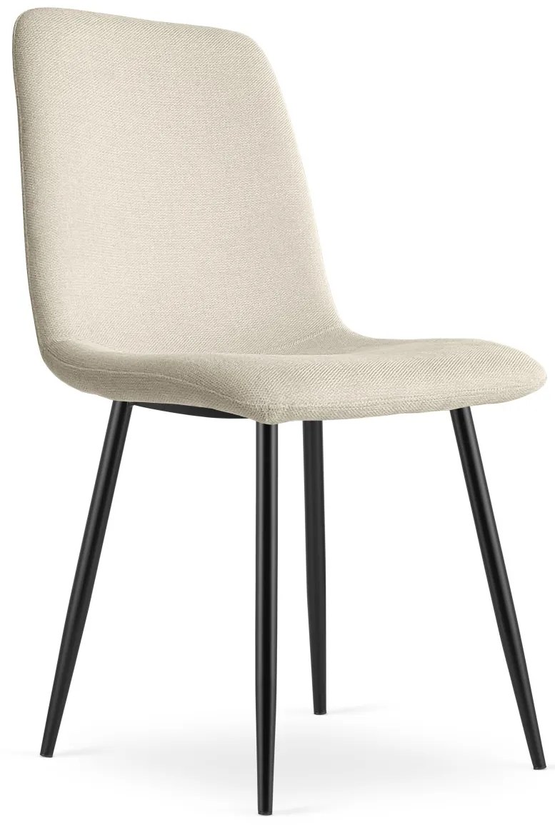 Krémová jedálenská stolička RIFT s čiernymi nohami