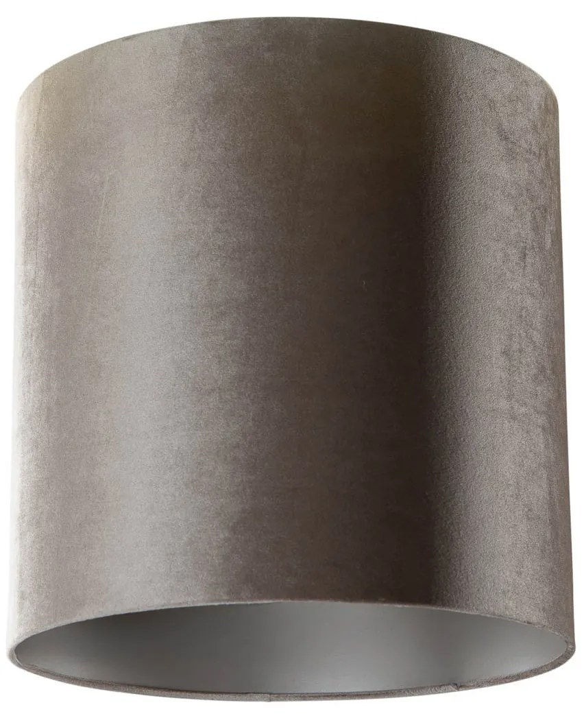 Zamatové tienidlo na lampu Taupe Cylinder 40/40/40