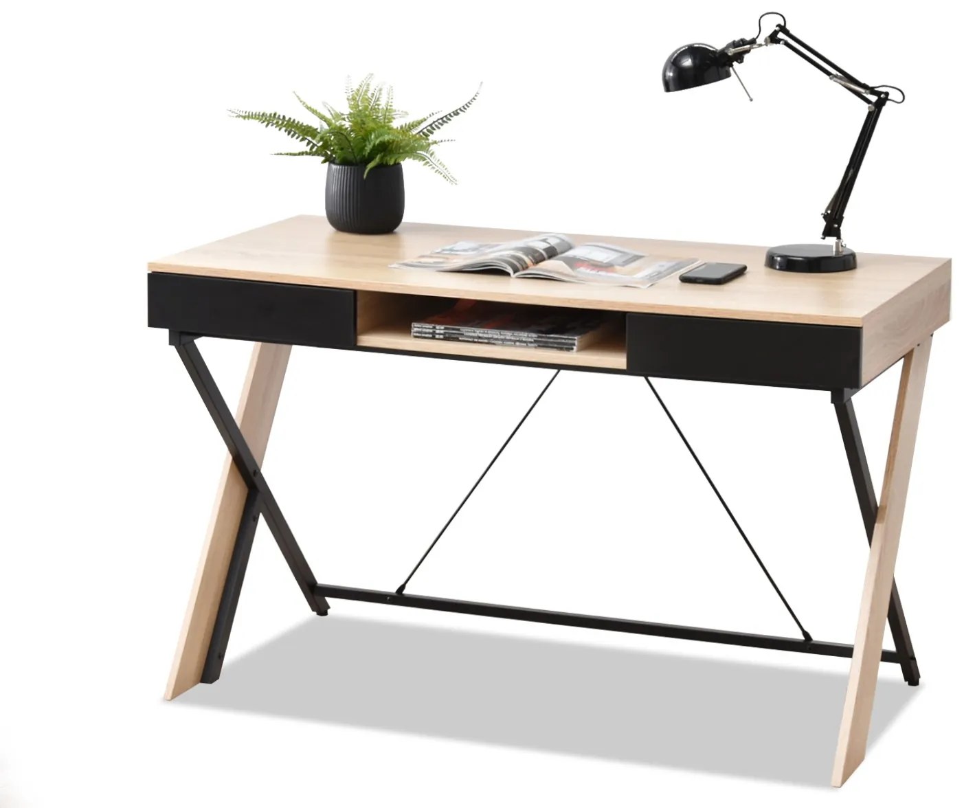 PC stolík Hilly (dub). Akcia -24%. Vlastná spoľahlivá doprava až k Vám domov. 1109764