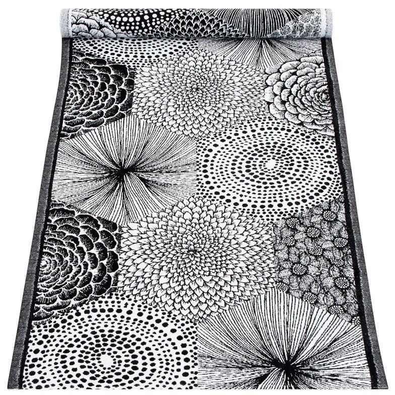 Behúň Ruut 48x150, čierno-biely Behúň Ruut 48x150, čierno-biely