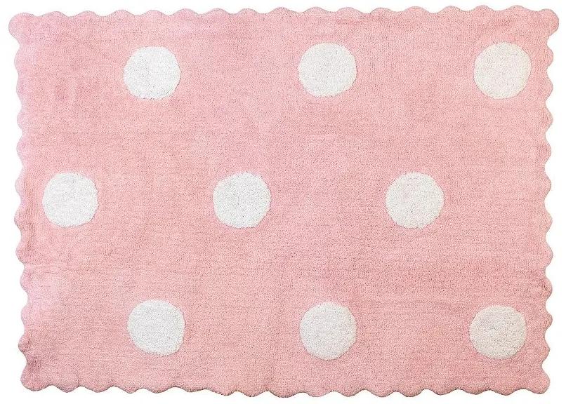 Detský prateľný koberec Dots pink120x160