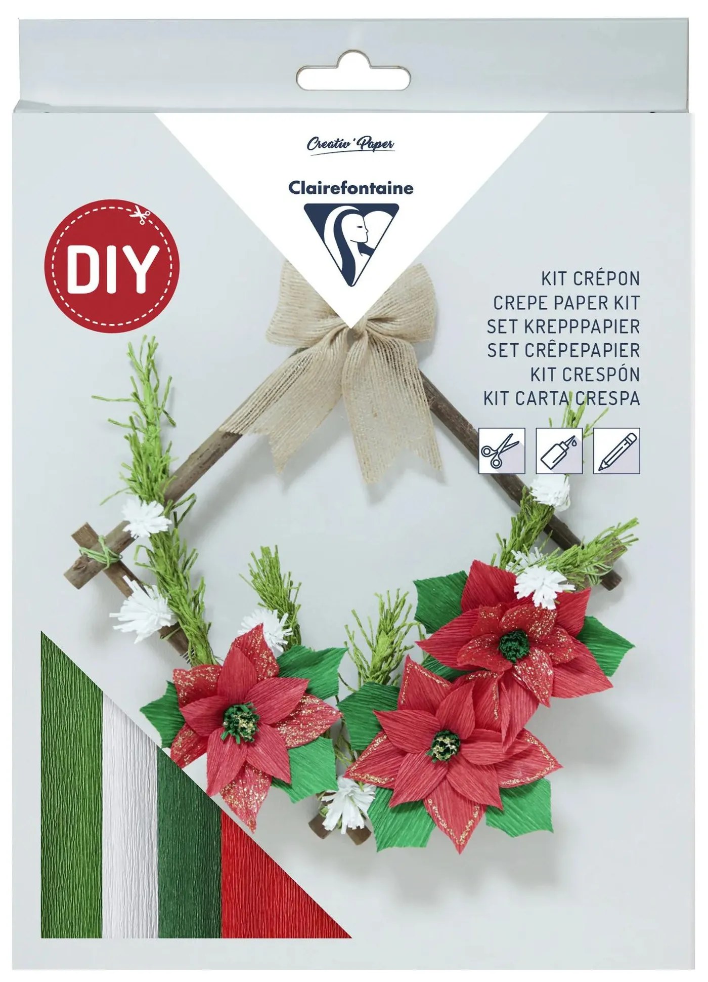 Kreatívna súprava – Vianočná dekorácia z krepového papiera