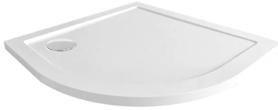 Mereo Mereo, Štvrťkruhová sprchová vanička, R550, 90x90x4 cm, SMC, bílá, vrátanie sifónu, MER-CV01NS