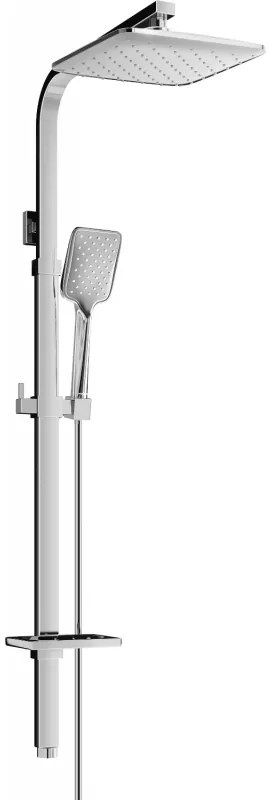 Mexen - Q62 sprchový set s hornou hlavicou štvorcovou 20x20, chrómová, 798626295-00