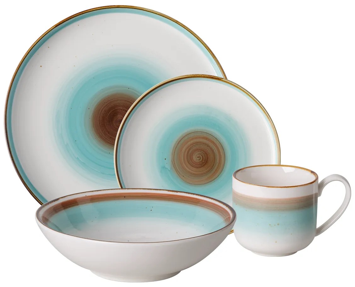 Porcelánový set 16 ks - Gaya RGB Rustico Lunasol - w0027