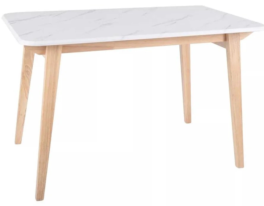 Jedálenský stôl Berdun, mramor / dub