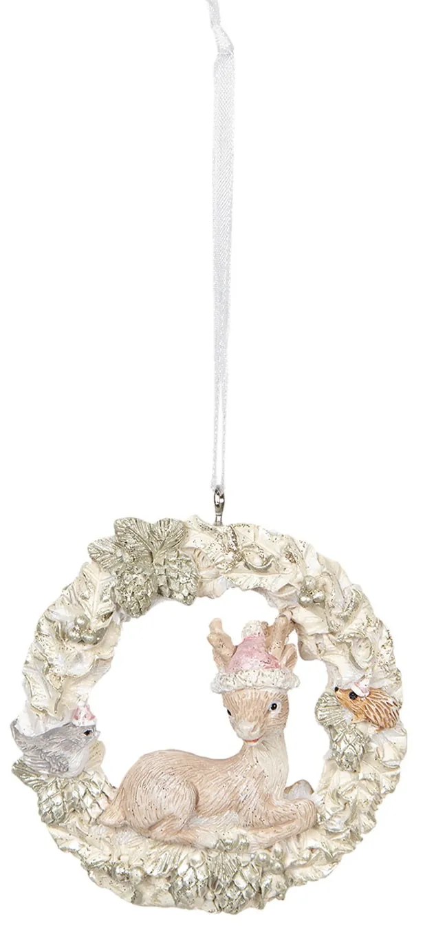 Závesná vianočné dekorácie sa srnečka - 7 * 2 * 8 cm Závesná vianočné dekorácie sa srnečka - 7 * 2 * 8 cm