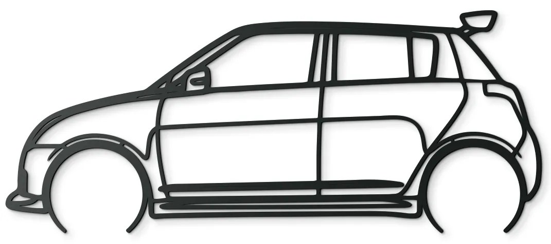 drevko Obraz Suzuki Swift 08 Rozmer obrazu: 36 x 86 cm, Farba dekorácie: Čierna