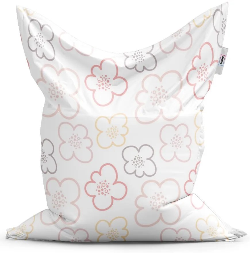 Sedací vak Classic detské kvítie - detský, krémová