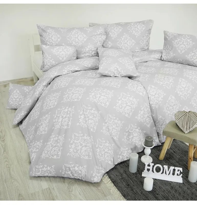 Obliečky bavlnené Atény sivé 140x200 + 70x90 EMI