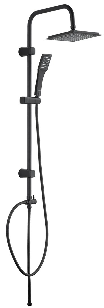 Kuchinox Hiro, sprchový stĺp s hlavovou a ručnou sprchovou hlavicou, čierna matná, LAV-PKH_70KX