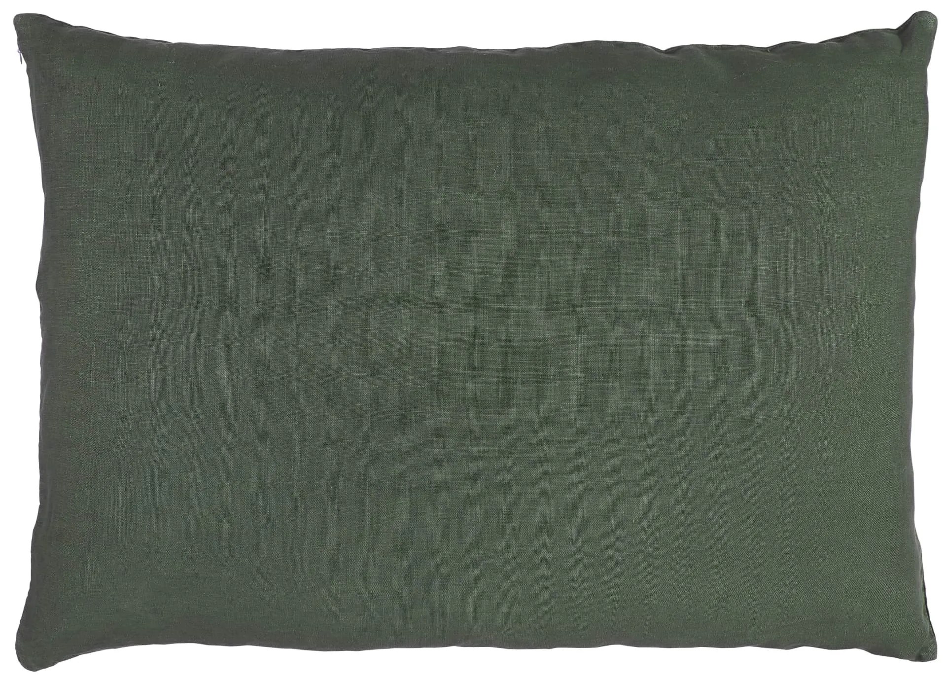 Ib Laursen Ľanový poťah na vankúš Myrtle Green 50 × 70 cm