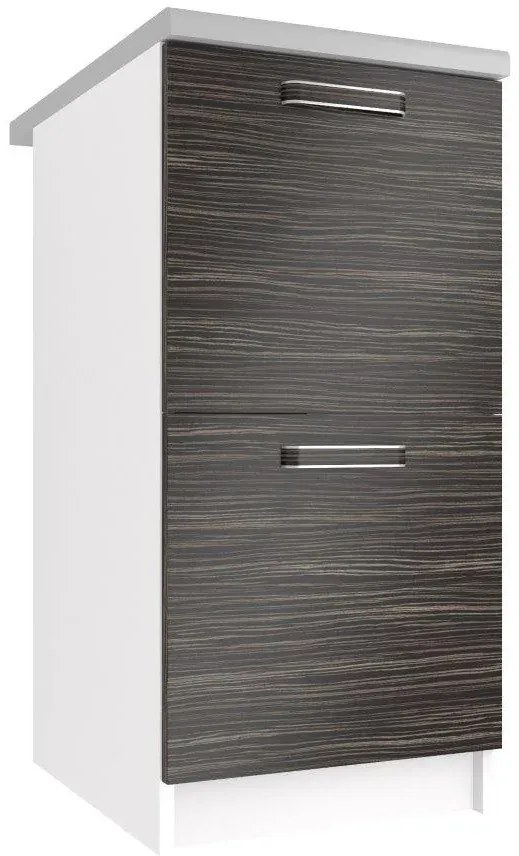 Kuchynská skrinka Belini spodná 40 cm eben kráľovský s pracovnou doskou TOR SD2-40/0/WT/HK/0/F