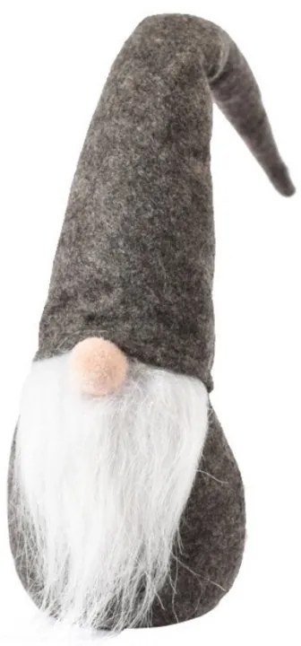 Vianočný škriatok WINTER GNOME 30 cm, sivý
