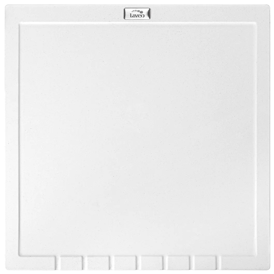 Laveo Halvo, granitový odkvapkávač 350x350x25 mm, biela, LAV-OBA_601T
