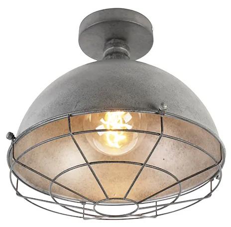 Priemyselné stropné svietidlo staro strieborné 32 cm - Course