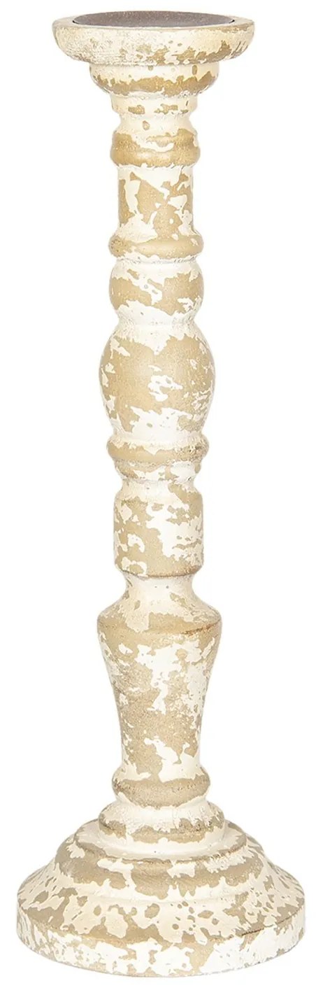 Drevený svietnik s patinou - Ø 15 * 47 cm Drevený svietnik s patinou - Ø 15 * 47 cm