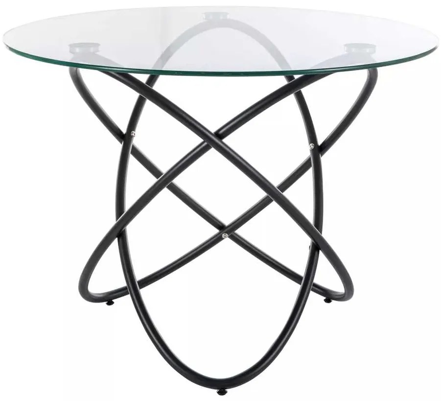 Jedálenský stôl Acuto, číra / čierna