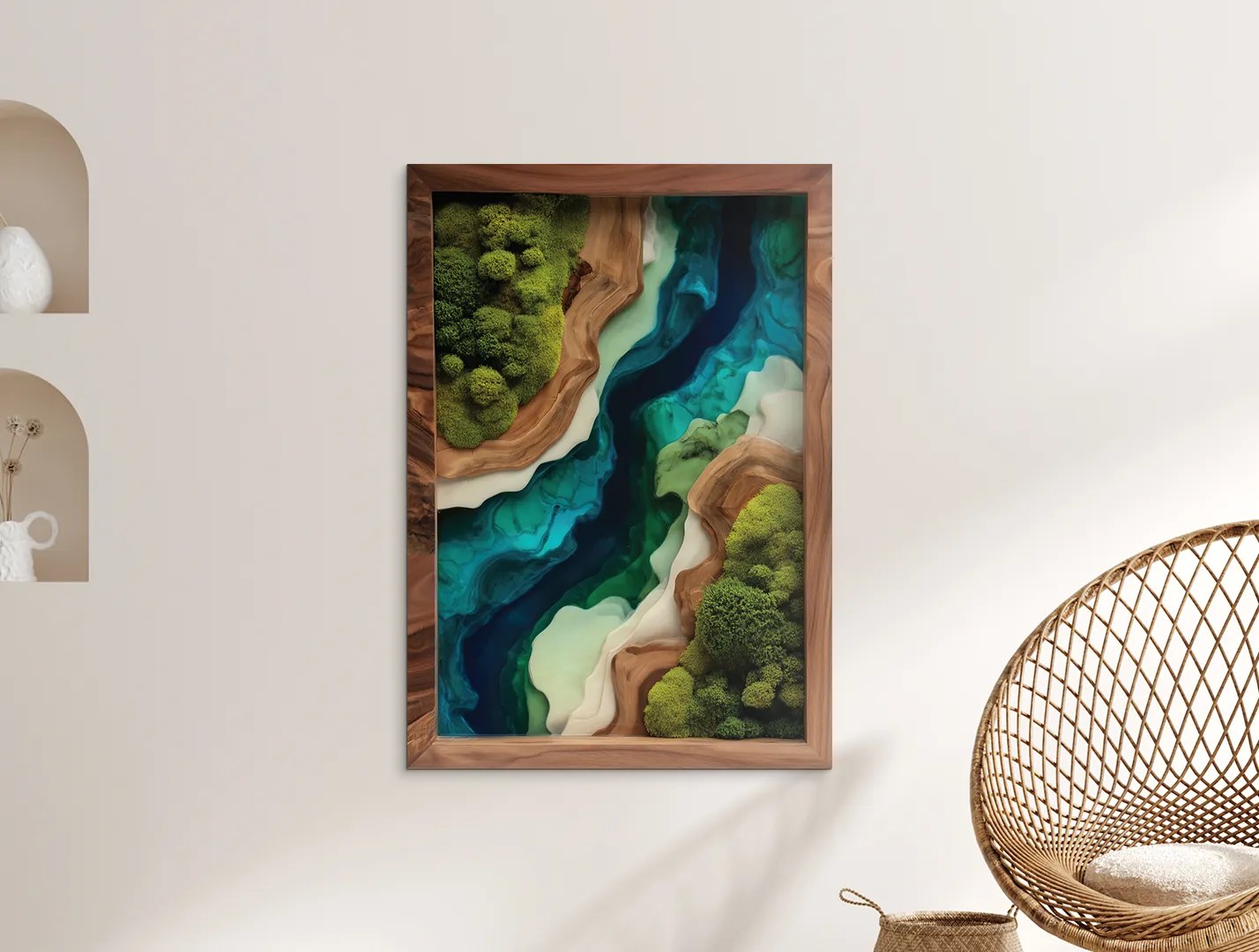 drevko | Machový obraz Lagúna (UV tlač) 70 x 49 cm