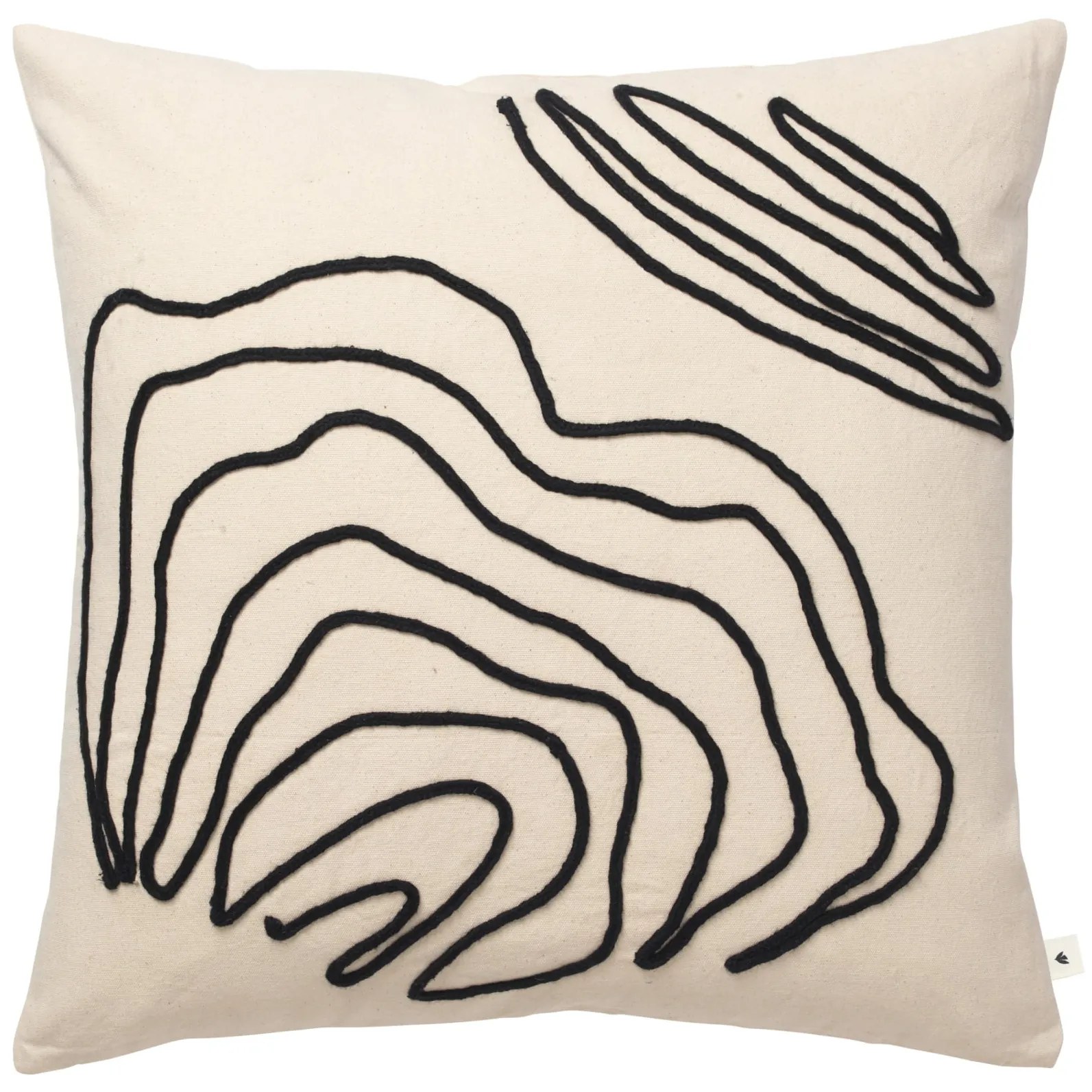 Ferm Living Vankúš z organickej bavlny Jot Natural 50 x 50 cm