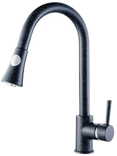 Laveo Daru, kuchynská batéria stojaca h- 410, čierna, LAV-BLD_769D