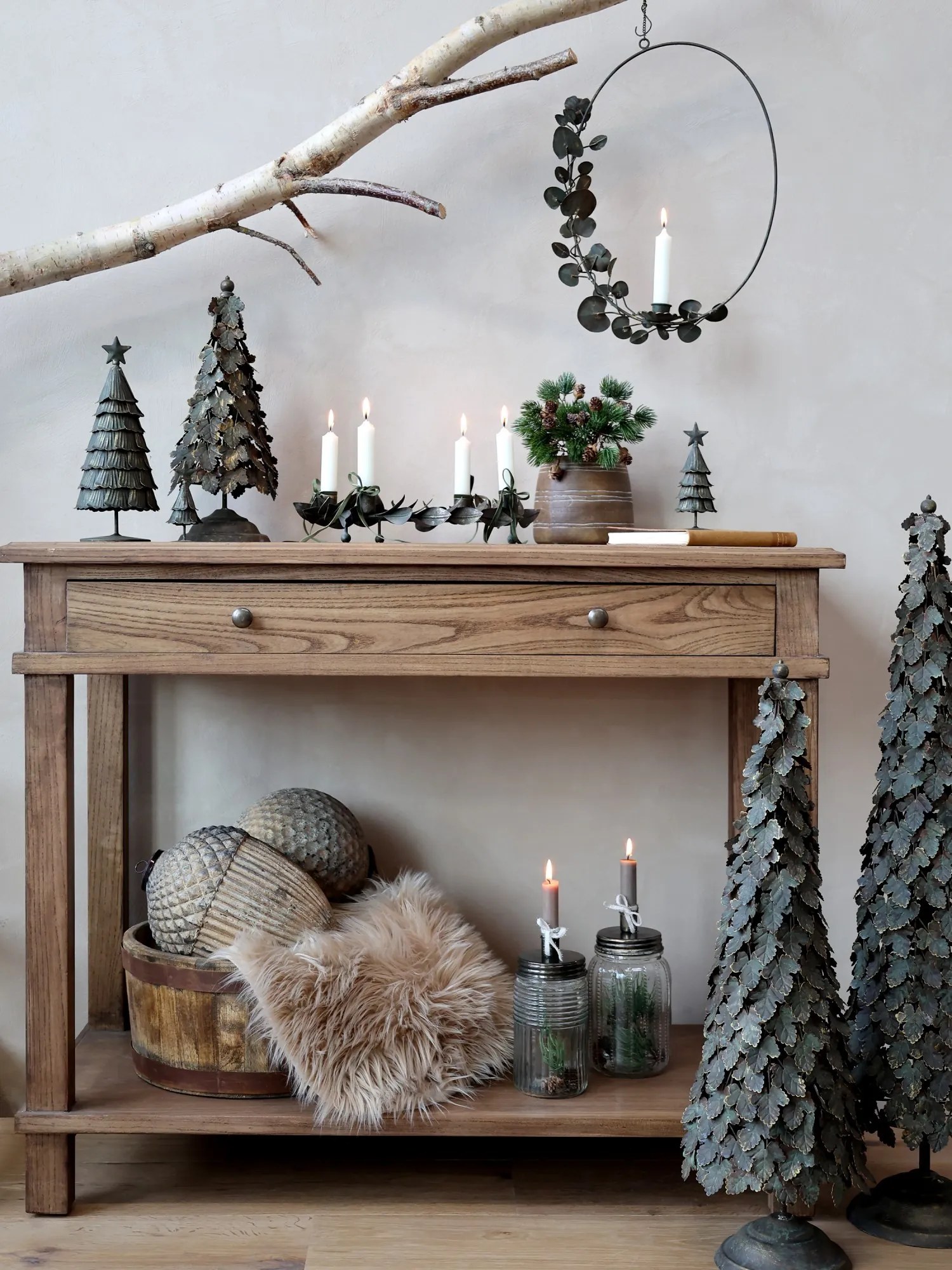 Veľká ozdoba s patinou sklenená guľa Bauble antique - Ø 21cm