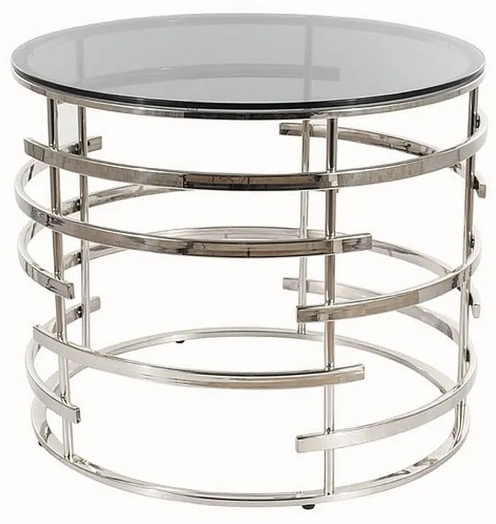 Konferenčný stolík Livia II, číra / strieborná