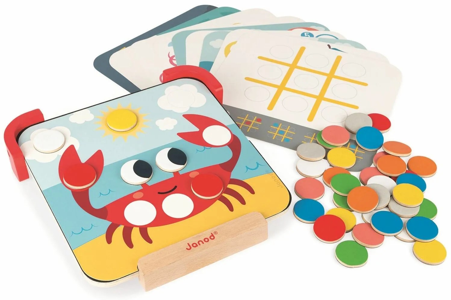 Učím sa farby s magnetkami a tabuľkou na kreslenie kriedami