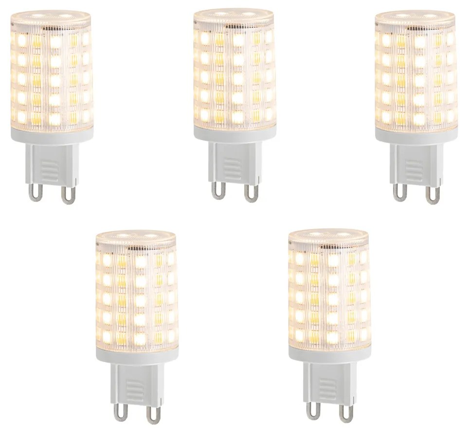 Sada 5 ks Inteligentné stmievateľné LED žiarovky G9 Bright 2,5 W 250 lm 2700-6500 K