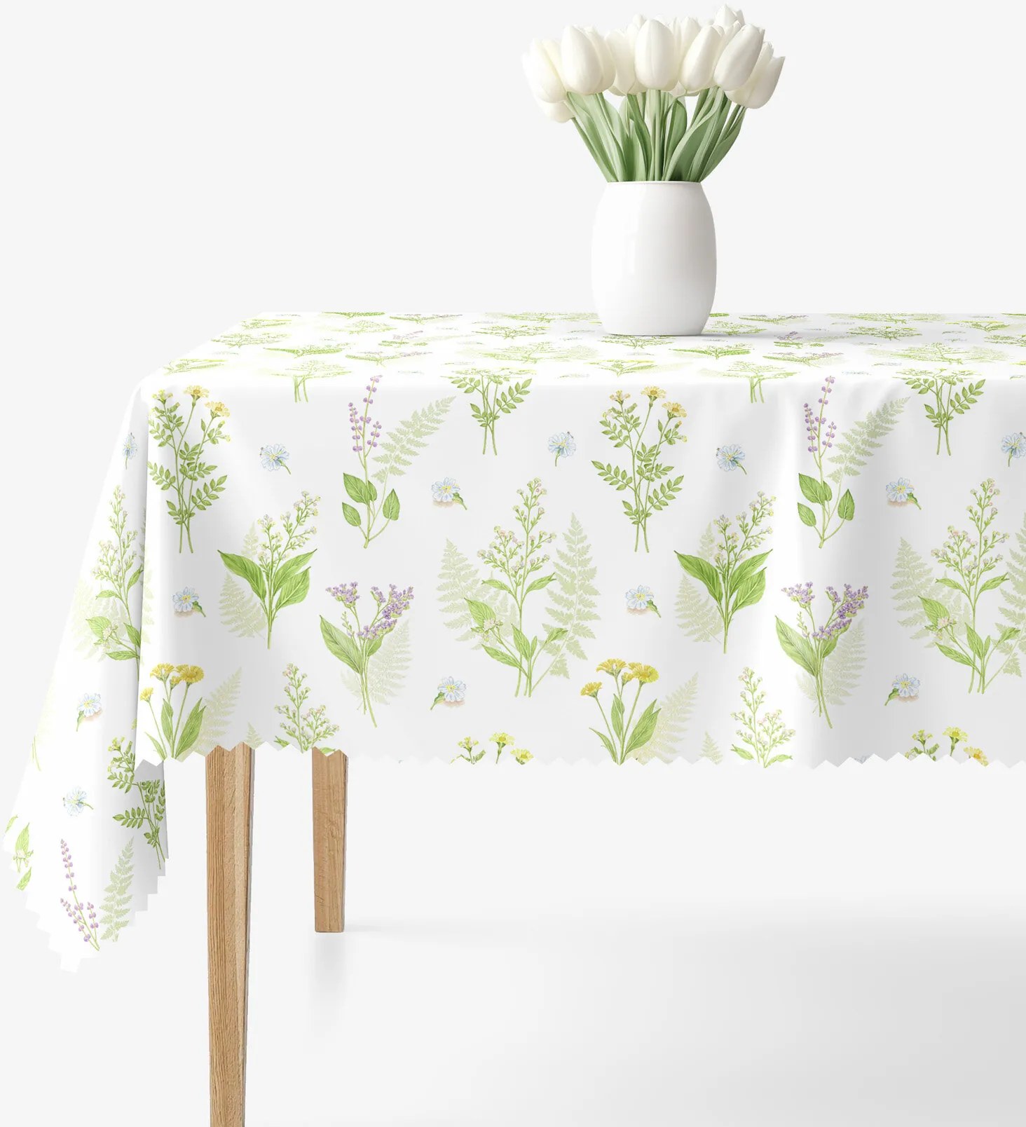 Goldea hranatý teflónový obrus - lesné kvety 140 x 220 cm