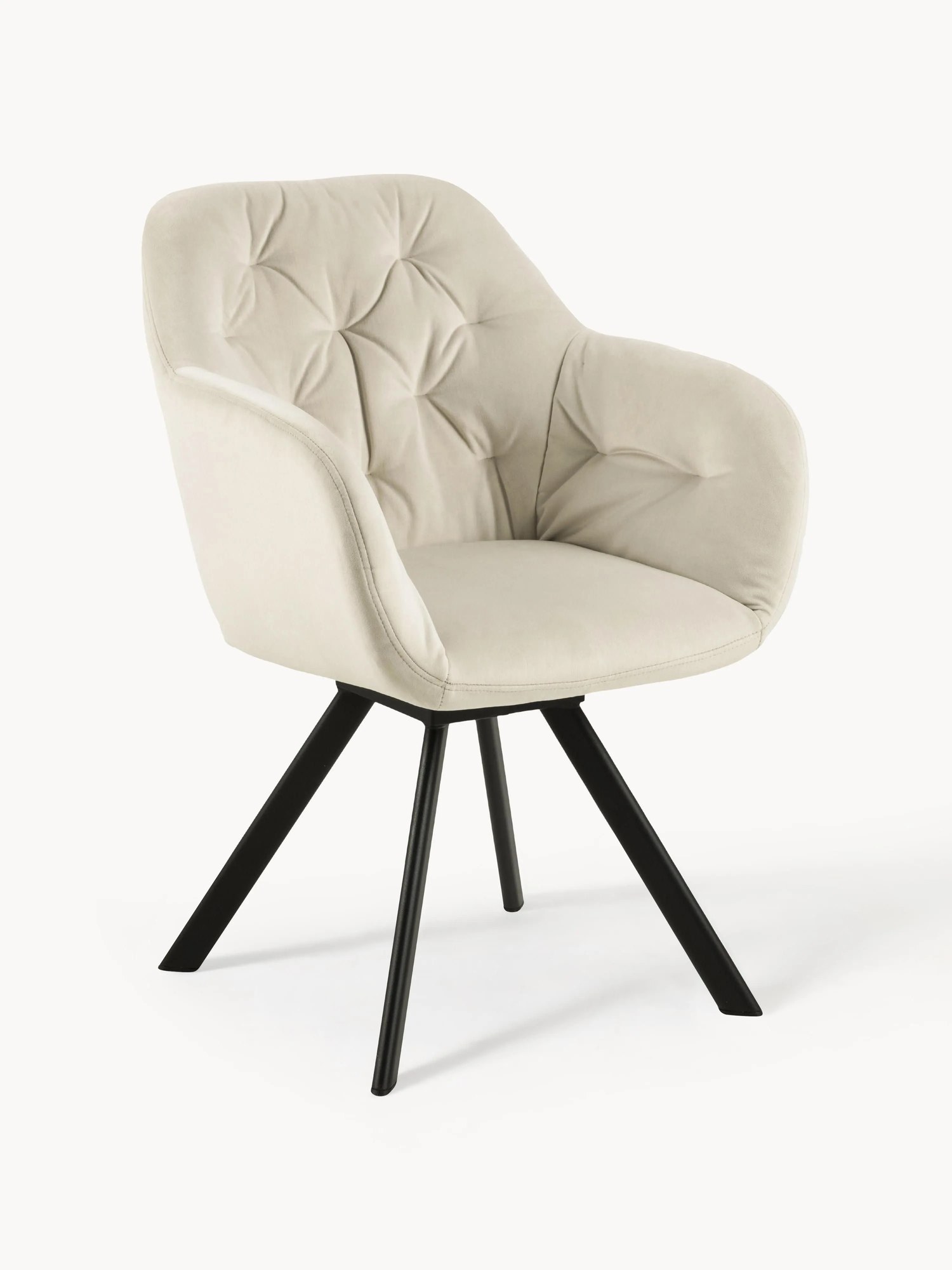 Otočná zamatová stolička's opierkami Lucie