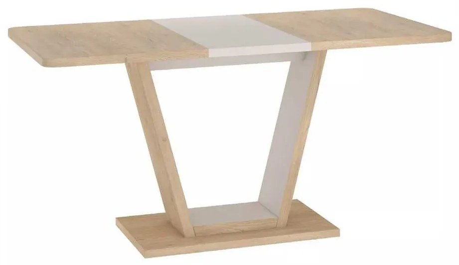 Jedálenský stôl Levin, dub cremona / krémová