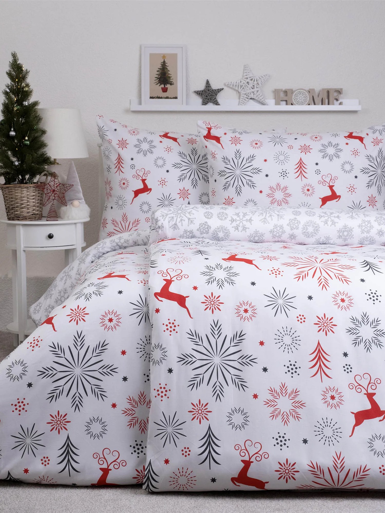 Vianočné francúzske bavlnené obliečky Renforcé – Zimný sen