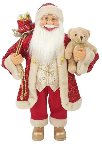Dekorácia Santa Claus Červeno-zlatý 60cm
