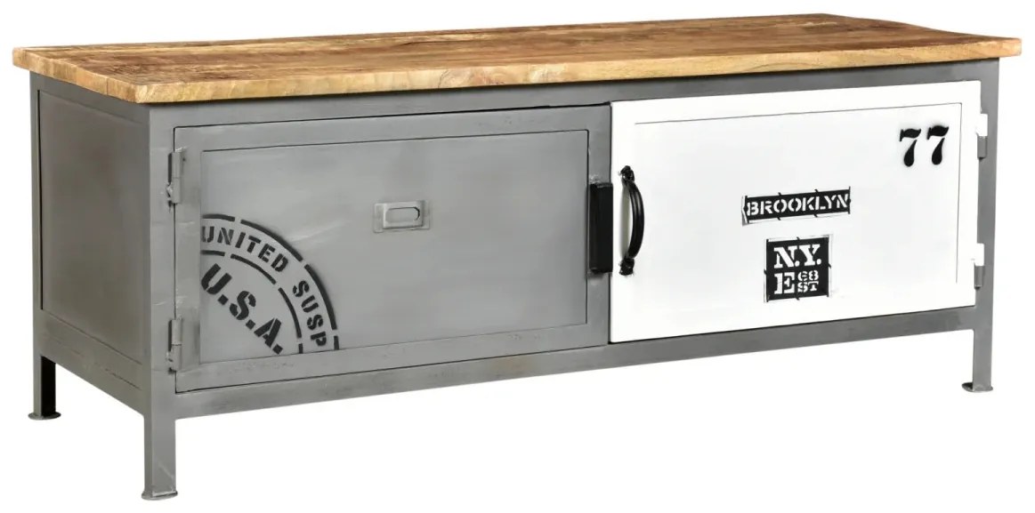 furniture-nabytek.cz - Masívny TV stolík Pinetown z mangového dreva, lakovaný, viacfarebný