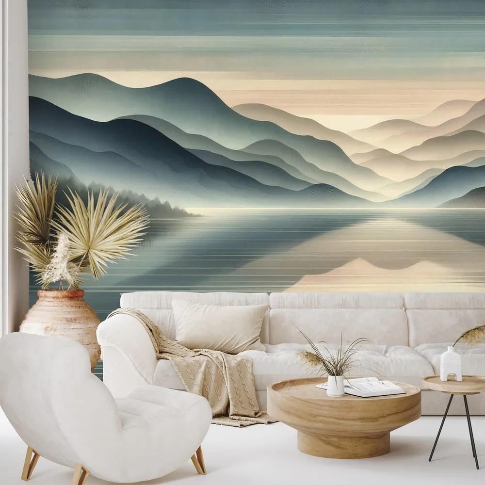 Samolepiaca tapeta hmlisté horské panorama