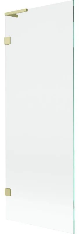 Mexen, Mexen Lunar L 1-krídlová vaňová zástena 70 x 150 cm, transparentná, brúsené zlato - 897L-070-000-55-00