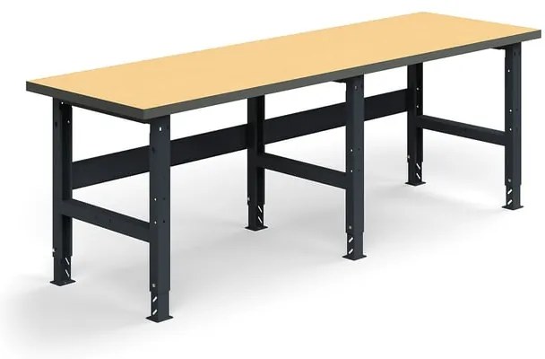 Dielenský stôl TRUST, 2500x760 mm, 300 kg, tvrdená doska
